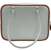 エルメス HERMES プリュム20 □I刻印 ホワイト/オレンジ/シルバー金具 エプソン レディース ハンドバッグ