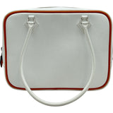 エルメス HERMES プリュム20 □I刻印 ホワイト/オレンジ/シルバー金具 エプソン レディース ハンドバッグ