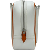 エルメス HERMES プリュム20 □I刻印 ホワイト/オレンジ/シルバー金具 エプソン レディース ハンドバッグ