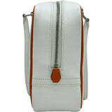 エルメス HERMES プリュム20 □I刻印 ホワイト/オレンジ/シルバー金具 エプソン レディース ハンドバッグ