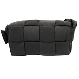 ボッテガ・ヴェネタ BOTTEGA VENETA パデッドテック カセット ダークブラウン ナイロン レディース ショルダーバッグ