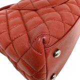 シャネル CHANEL ココハンドル29 A92991 レッド　シルバー金具 キャビアスキン レディース ハンドバッグ