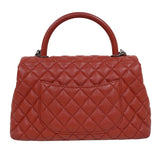 シャネル CHANEL ココハンドル29 A92991 レッド　シルバー金具 キャビアスキン レディース ハンドバッグ