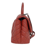 シャネル CHANEL ココハンドル29 A92991 レッド　シルバー金具 キャビアスキン レディース ハンドバッグ