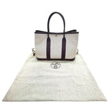 エルメス HERMES ガーデンパーティTPM U刻 エクリュ・レザン×SV金具 トワル・ネゴンダ レディース ハンドバッグ