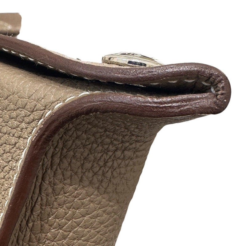 エルメス HERMES ヴィドポッシュ U刻印 エトゥープ トゴ ユニセックス