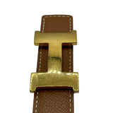 エルメス HERMES コンスタンスミニ ベルト65㎝ □C刻 ブラック/GD金具 ボックスカーフ/クシュベル レディース ベルト