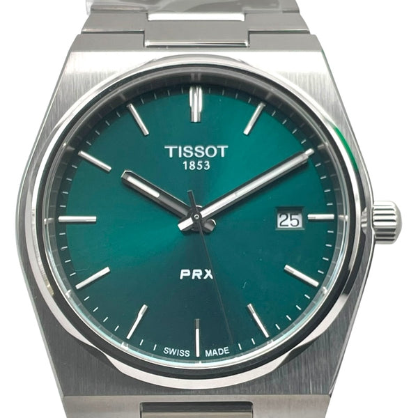 ティソ TISSOT PRX 40mm T137.410.11.09.100 グリーン SS クオーツ メンズ 腕時計