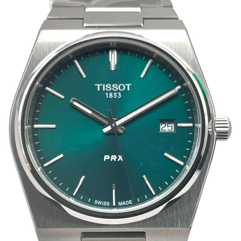 ティソ TISSOT PRX 40mm T137.410.11.09.100 グリーン SS クオーツ メンズ 腕時計