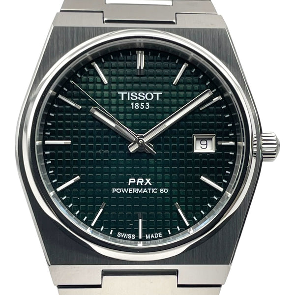 ティソ TISSOT PRX パワーマティック80 40mm T137.407.11.091.00 グリーン SS 自動巻き メンズ 腕時計