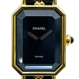 シャネル CHANEL プルミエール L H0001 ブラック GP クオーツ レディース 腕時計