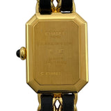 シャネル CHANEL プルミエール L H0001 ブラック GP クオーツ レディース 腕時計