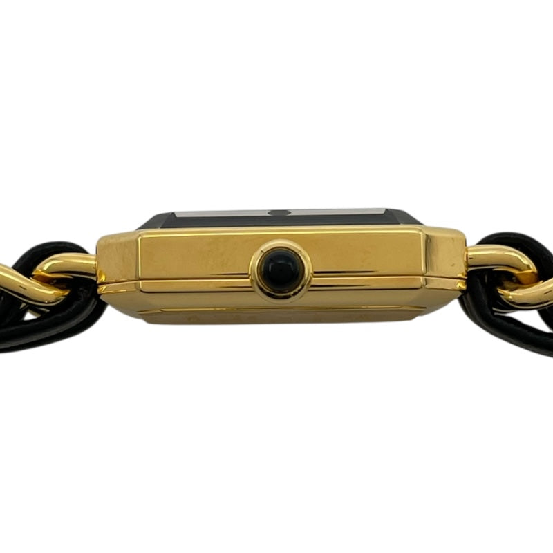 シャネル CHANEL プルミエール L H0001 ブラック GP クオーツ レディース 腕時計