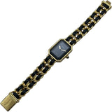 シャネル CHANEL プルミエール L H0001 ブラック GP クオーツ レディース 腕時計
