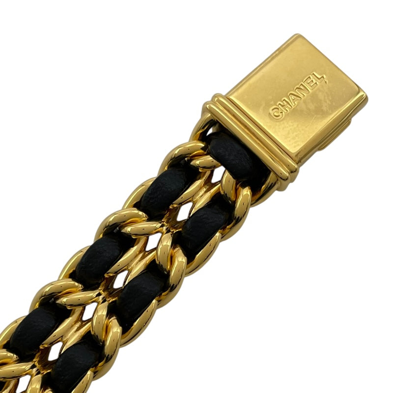 シャネル CHANEL プルミエール L H0001 ブラック GP クオーツ レディース 腕時計