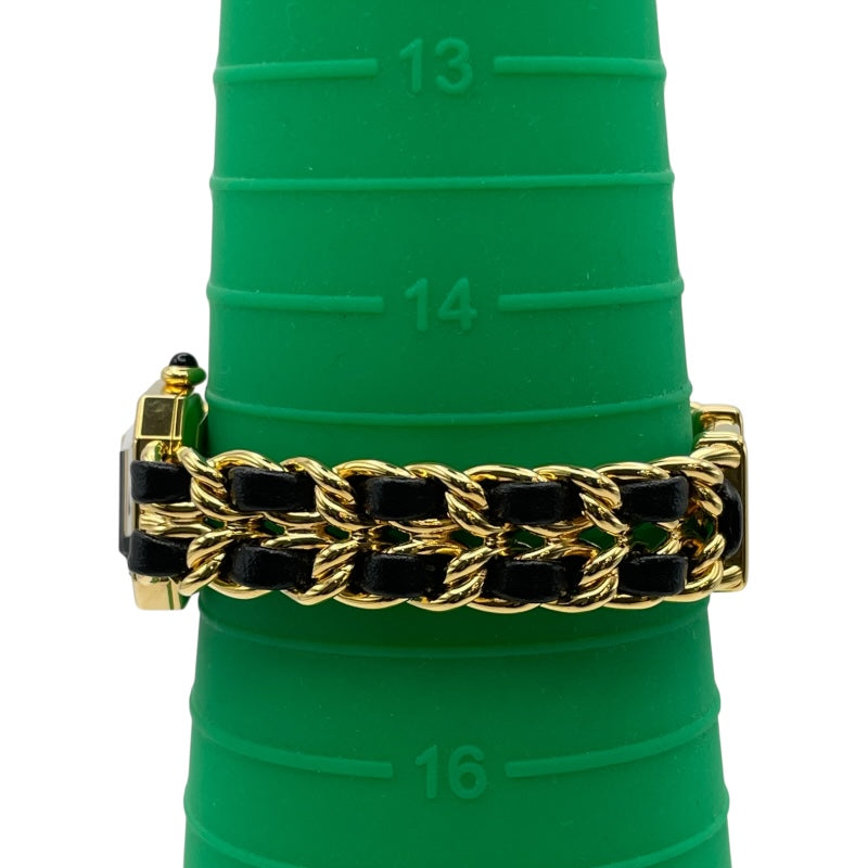 シャネル CHANEL プルミエール L H0001 ブラック GP クオーツ レディース 腕時計