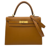 エルメス HERMES ケリー28 外縫い X刻 ゴールド GD金具 エプソン レディース ショルダーバッグ
