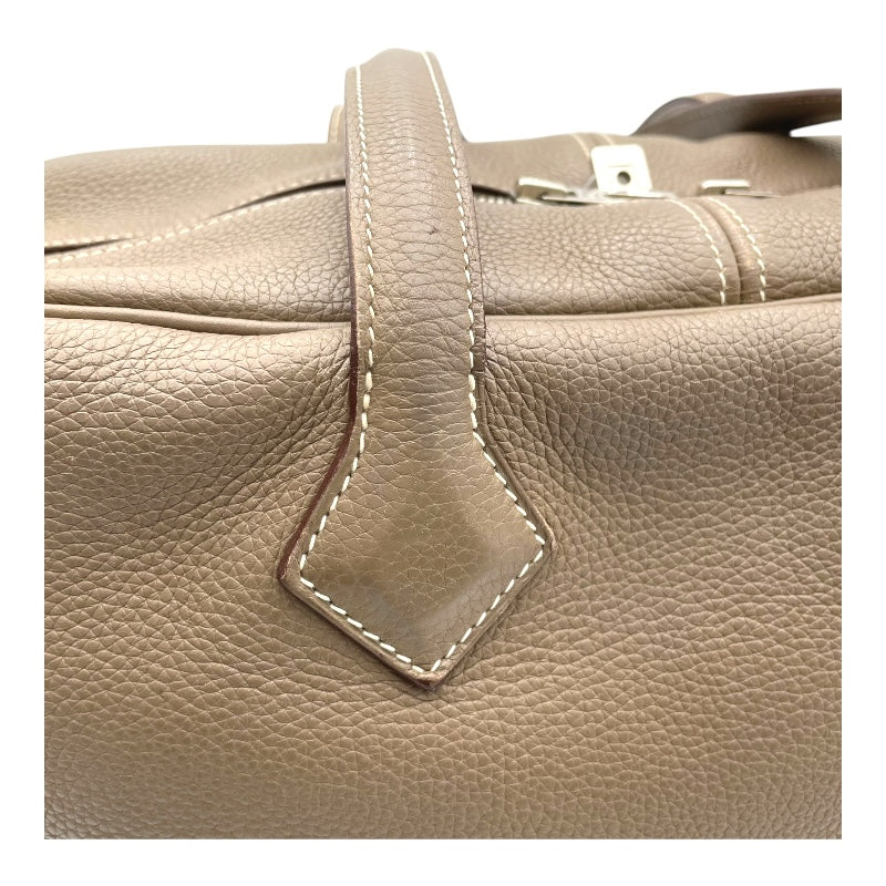エルメス HERMES ヴィクトリア35 □L刻 エトゥープ SV金具 トリヨン レディース ハンドバッグ