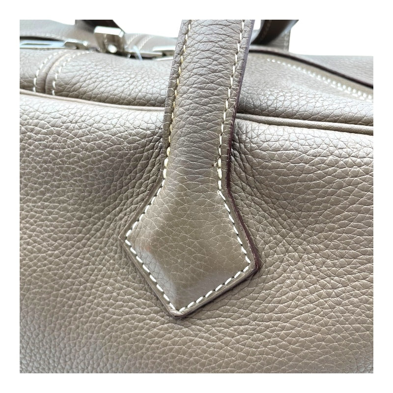 エルメス HERMES ヴィクトリア35 □L刻 エトゥープ SV金具 トリヨン レディース ハンドバッグ