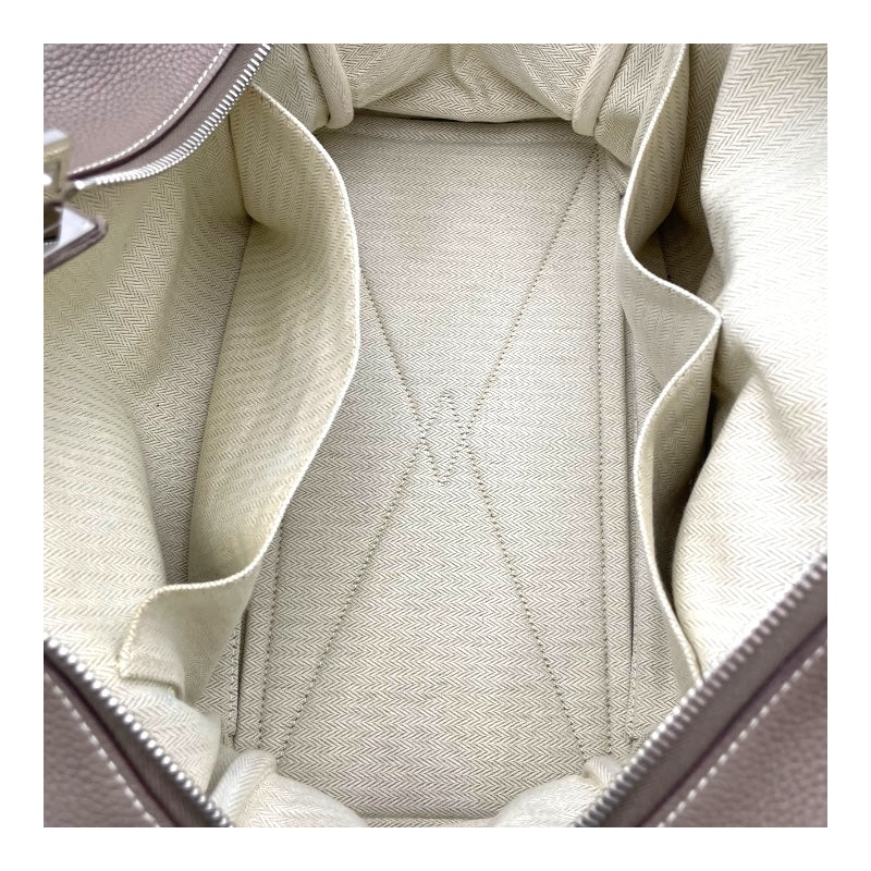 エルメス HERMES ヴィクトリア35 □L刻 エトゥープ SV金具 トリヨン レディース ハンドバッグ