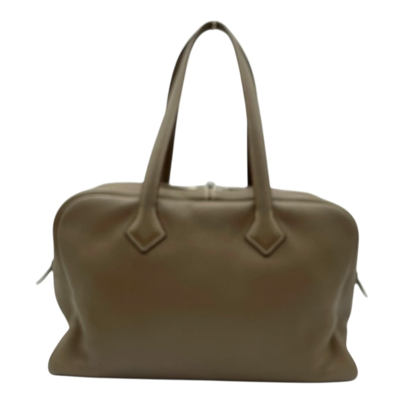 エルメス HERMES ヴィクトリア35 □L刻 エトゥープ SV金具 トリヨン レディース ハンドバッグ