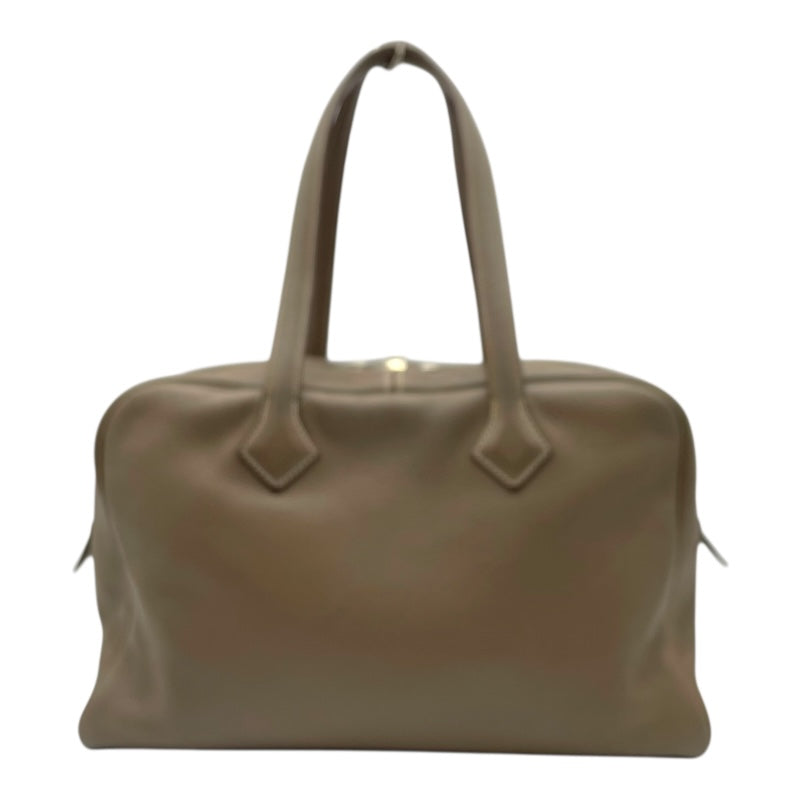 エルメス HERMES ヴィクトリア35 □L刻 エトゥープ SV金具 トリヨン レディース ハンドバッグ