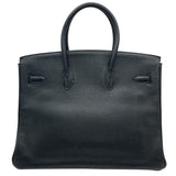エルメス HERMES バーキン35 □E刻 ブラック SV金具 トリヨン レディース ハンドバッグ