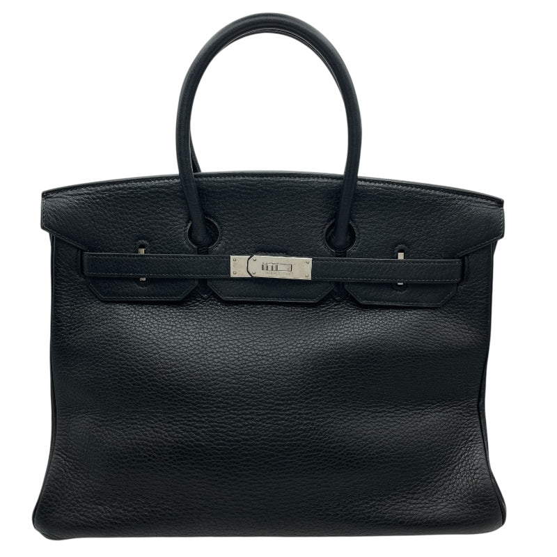 エルメス HERMES バーキン35 □E刻 ブラック SV金具 トリヨン レディース ハンドバッグ
