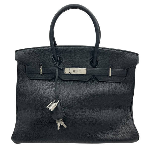 エルメス HERMES バーキン35 □E刻 ブラック SV金具 トリヨン レディース ハンドバッグ
