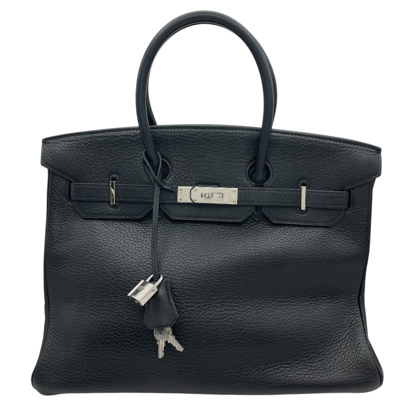 エルメス HERMES バーキン35 □E刻 ブラック SV金具 トリヨン レディース ハンドバッグ