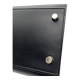 エルメス HERMES ケリー32　外縫い □B刻印 ブラック/SV金具 ボックスカーフ レディース ハンドバッグ