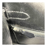 エルメス HERMES ケリー32　外縫い □B刻印 ブラック/SV金具 ボックスカーフ レディース ハンドバッグ