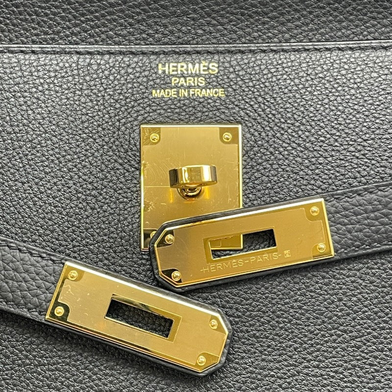エルメス HERMES ケリー35 内縫い Y刻 ブラック GD金具 トゴ レディース ショルダーバッグ