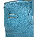 エルメス HERMES バーキン35 ▢H刻 ブルージーン SV金具 トリヨン レディース ハンドバッグ