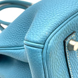 エルメス HERMES バーキン35 ▢H刻 ブルージーン SV金具 トリヨン レディース ハンドバッグ