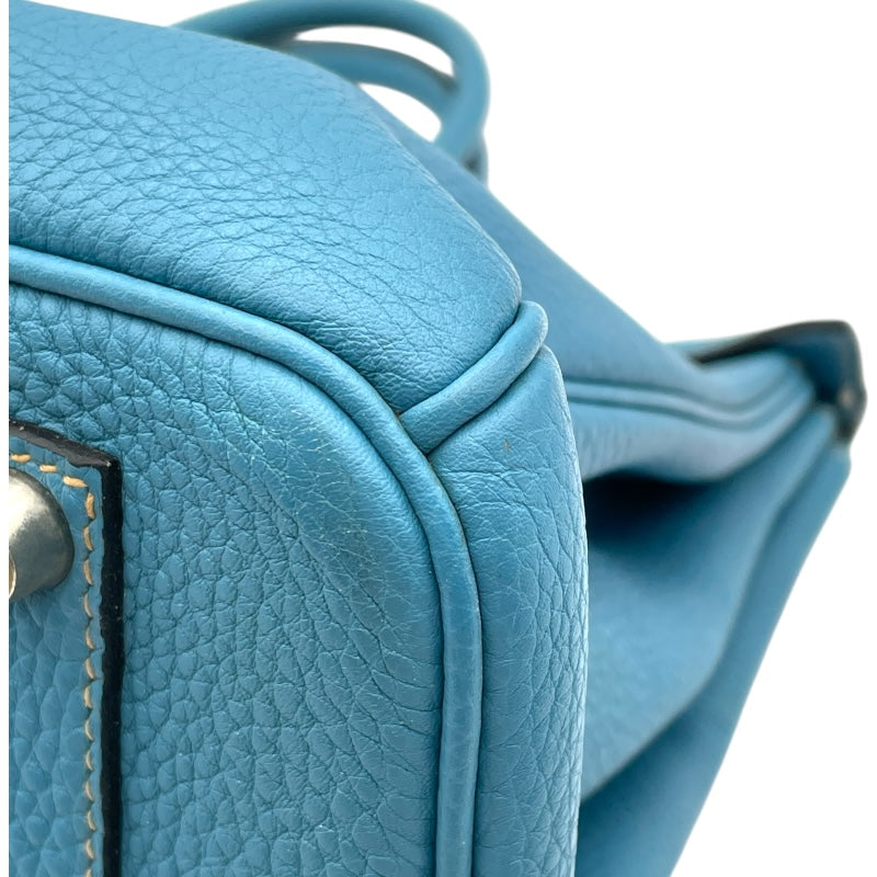 エルメス HERMES バーキン35 ▢H刻 ブルージーン SV金具 トリヨン レディース ハンドバッグ