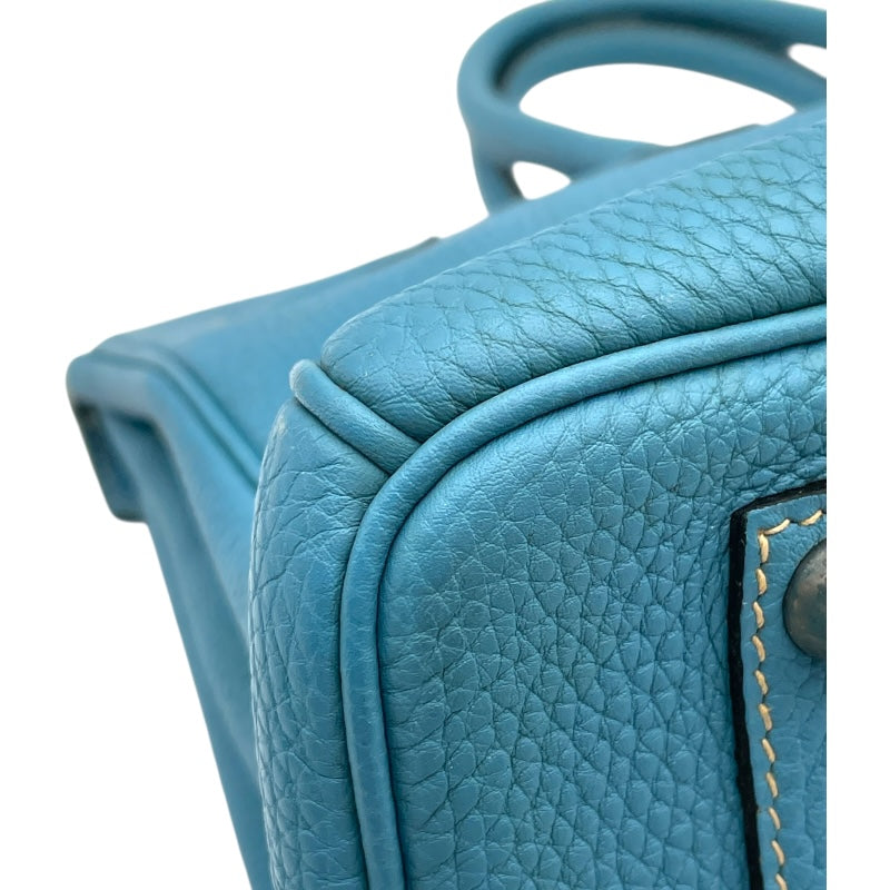 エルメス HERMES バーキン35 ▢H刻 ブルージーン SV金具 トリヨン レディース ハンドバッグ