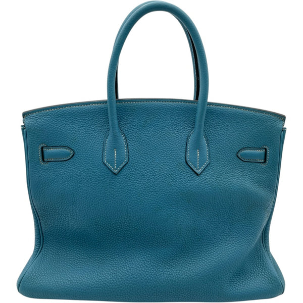 エルメス HERMES バーキン35 ▢H刻 ブルージーン SV金具 トリヨン レディース ハンドバッグ