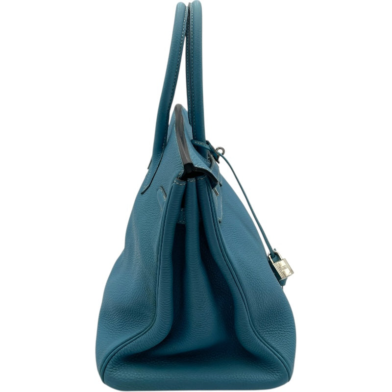 エルメス HERMES バーキン35 ▢H刻 ブルージーン SV金具 トリヨン レディース ハンドバッグ