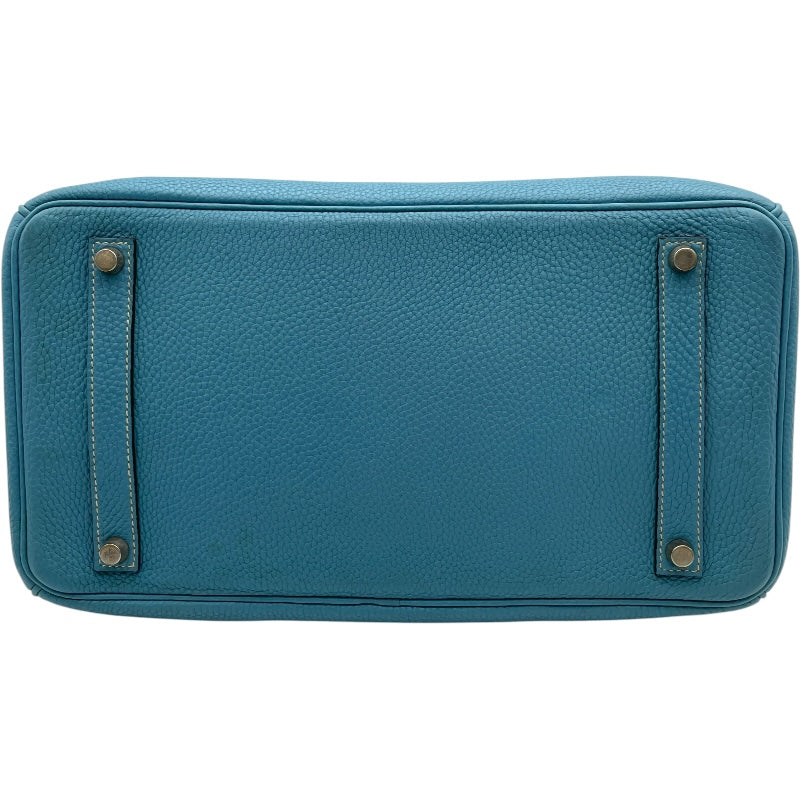 エルメス HERMES バーキン35 ▢H刻 ブルージーン SV金具 トリヨン レディース ハンドバッグ