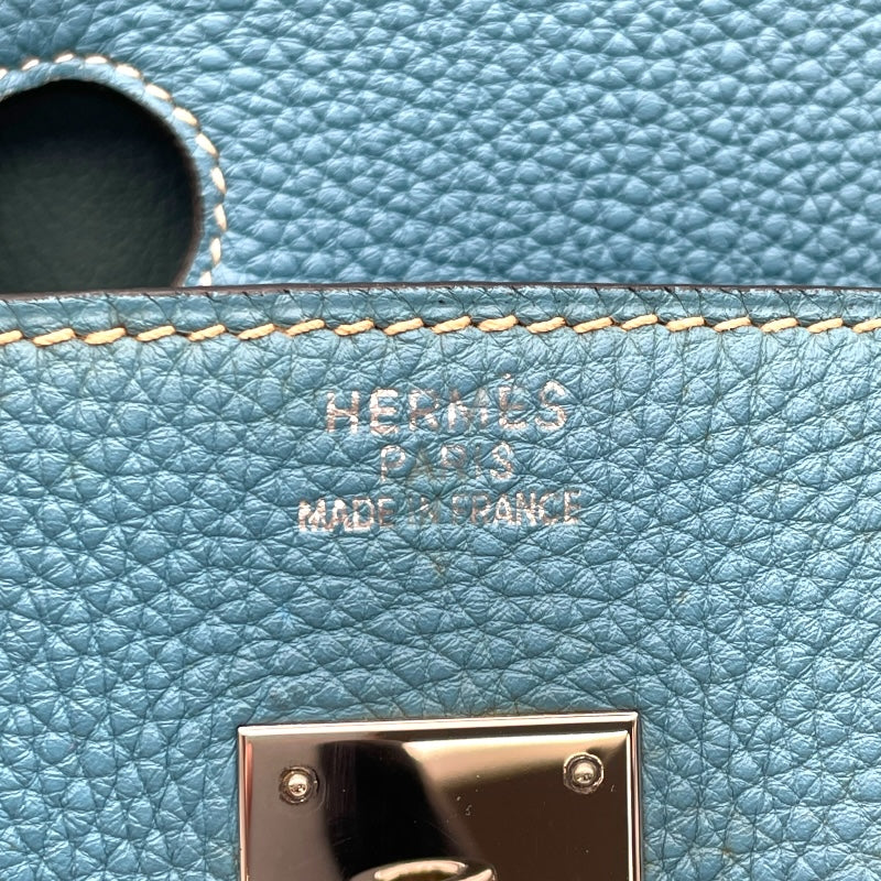 エルメス HERMES バーキン35 ▢H刻 ブルージーン SV金具 トリヨン レディース ハンドバッグ