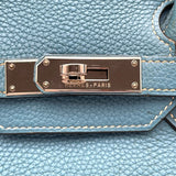 エルメス HERMES バーキン35 ▢H刻 ブルージーン SV金具 トリヨン レディース ハンドバッグ