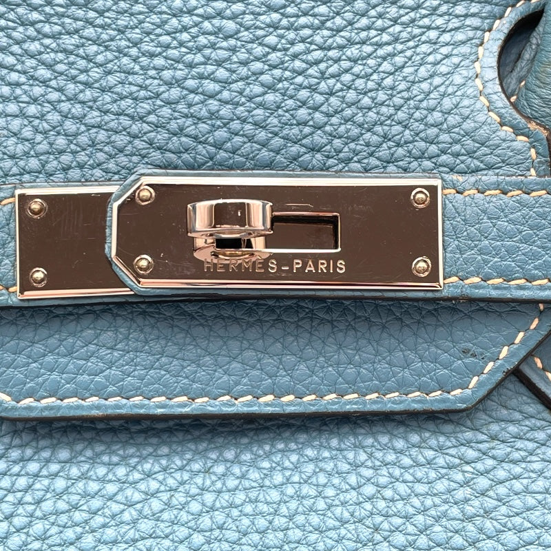エルメス HERMES バーキン35 ▢H刻 ブルージーン SV金具 トリヨン レディース ハンドバッグ