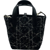 クリスチャン・ディオール Christian Dior Dior Toujours バーティカル Nano トートバッグ S6100ODFG_M911 ブラック GD金具 カナージュツイード レディース ショルダーバッグ