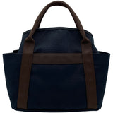 エルメス HERMES サックドパンサージュ A刻 ネイビー SV金具 トワル レディース ハンドバッグ