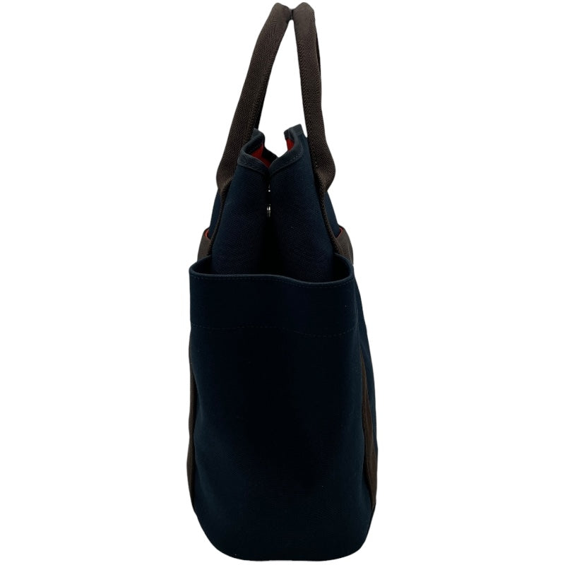 エルメス HERMES サックドパンサージュ A刻 ネイビー SV金具 トワル レディース ハンドバッグ