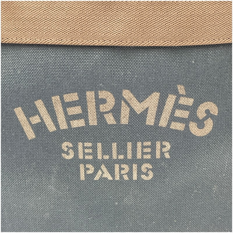 エルメス HERMES サックドパンサージュ A刻 ネイビー SV金具 トワル レディース ハンドバッグ