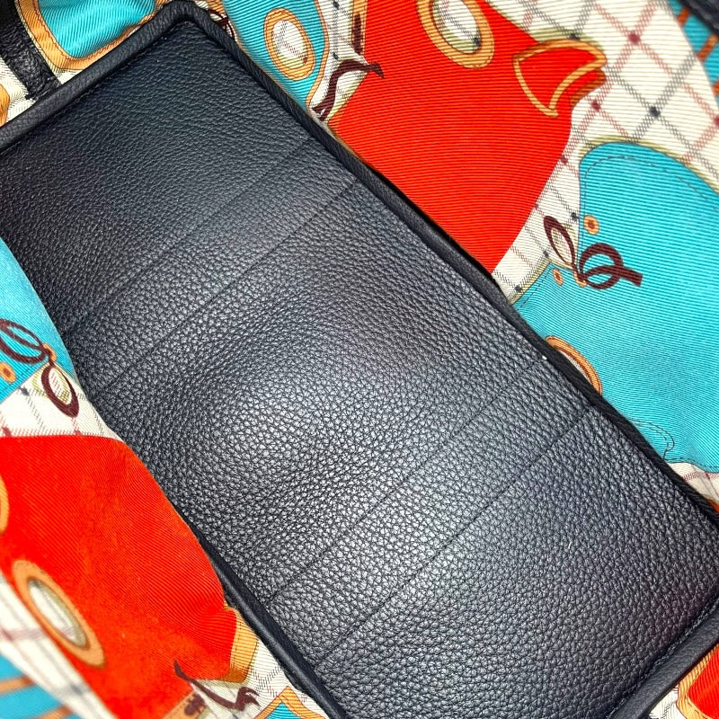 エルメス HERMES カマイユ柄 ガーデンパーティPM シルクイン C刻 ブルーインディゴ SV金具 ネゴンダ レディース ハンドバッグ