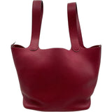 エルメス HERMES ピコタンロックMM X刻 ルージュグレナ SV金具 トリヨン レディース ハンドバッグ