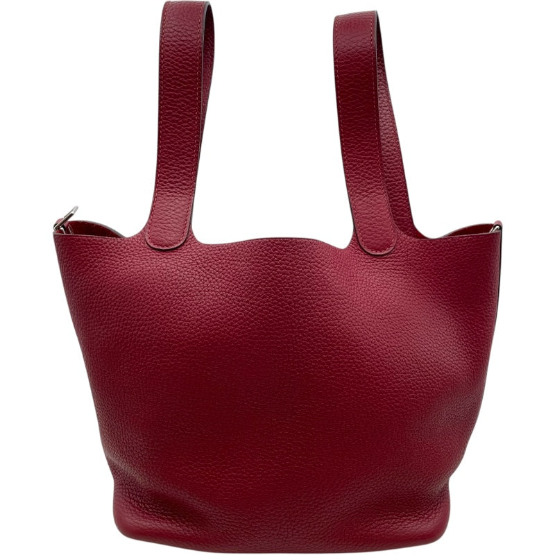 エルメス HERMES ピコタンロックMM X刻 ルージュグレナ SV金具 トリヨン レディース ハンドバッグ